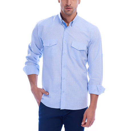 G647 Button-Down Shirt // Blue (S)