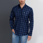 Charlie Button-Up Shirt // Dark Blue + Blue (2XL)