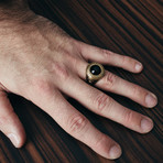 Mortis Ring // Matte Gold Finish (Size 6)