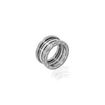 Bulgari B Zero 18k White Gold Diamond Band Ring // Ring Size: 6.75