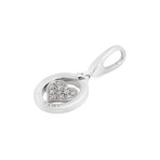 Bulgari 18k White Gold Diamond Heart Charm