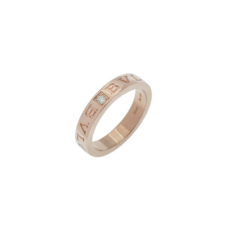 Bulgari Anniversario 18k Rose Gold Diamond Band Ring // Ring Size: 7.5