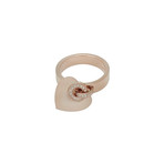 Bulgari Bulgari 18k Rose Gold Diamond Heart Ring // Ring Size: 6.75