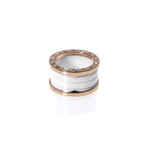 Bulgari B Zero 18k Rose Gold + Ceramic Band Ring II (Ring Size: 5.5)