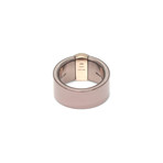 Bulgari Bulgari Bronze + 18k Rose Gold Diamond Signet Ring // Ring Size: 6.5