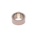 Bulgari Bulgari Bronze + 18k Rose Gold Diamond Signet Ring // Ring Size: 5.5