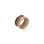 Bulgari B Zero 18k Rose Gold + Ceramic Band Ring III (Ring Size: 6.75)