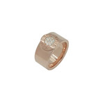 Bulgari Bulgari 18k Rose Gold Diamond Band Ring // Ring Size: 6