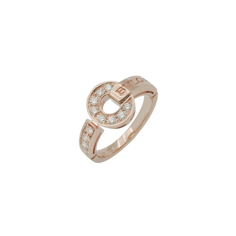 Bulgari Bulgari 18k Rose Gold Diamond Statement Ring // Ring Size: 6