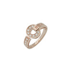 Bulgari Bulgari 18k Rose Gold Diamond Statement Ring // Ring Size: 6