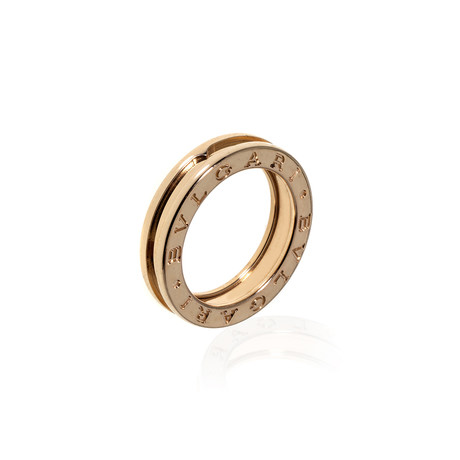 Bulgari B Zero 18k Rose Gold Band Ring (Ring Size: 5.25)