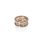 Bulgari B Zero 18k Rose Gold Diamond Band Ring // Ring Size: 6.25