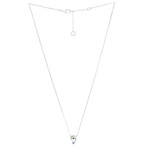 Bulgari Bulgari 18k White Gold Sapphire + Tsavorite Pendant Necklace