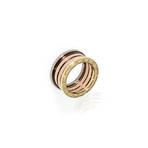 Bulgari B Zero 18k Three-Tone Gold Band Ring // Ring Size: 6.25