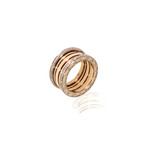 Bulgari B Zero 18k Rose Gold Diamond Band Ring // Ring Size: 6.5