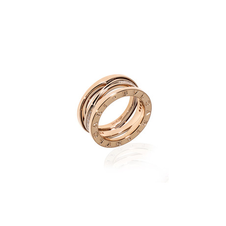 Bulgari B Zero 18k Rose Gold Diamond Band Ring // Ring Size: 6.25