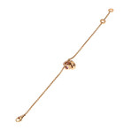 Bulgari Bulgari 18k Rose Gold Amethyst + Tourmaline Chain Bracelet