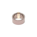 Bulgari Bulgari Bronze + 18k Rose Gold Diamond Signet Ring // Ring Size: 6.75