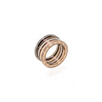 Bulgari B Zero 18k Two-Tone Gold Diamond Band Ring // Ring Size: 6.25