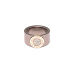 Bulgari Bulgari Bronze + 18k Rose Gold Diamond Signet Ring // Ring Size: 6.75