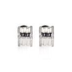 Bulgari B Zero 18k White Gold Diamond Huggie Earrings