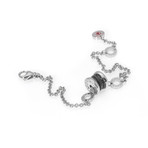 Bulgari Save The Children Sterling Silver + Ceramic Chain Bracelet