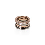 Bulgari B Zero 18k Two-Tone Gold Diamond Band Ring // Ring Size: 6.25