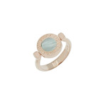 Bulgari Bulgari 18k Rose Gold Mother of Pearl + Onyx Signet Ring // Ring Size: 4.75