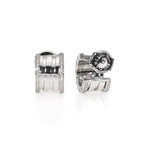 Bulgari B Zero 18k White Gold Diamond Huggie Earrings