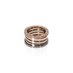 Bulgari B Zero 18k Two-Tone Gold Diamond Band Ring // Ring Size: 6.25