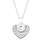 Bulgari Bulgari 18k White Gold Diamond Heart Necklace
