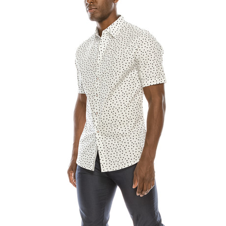 Declan Short Sleeve Button Down Shirt // White (S)