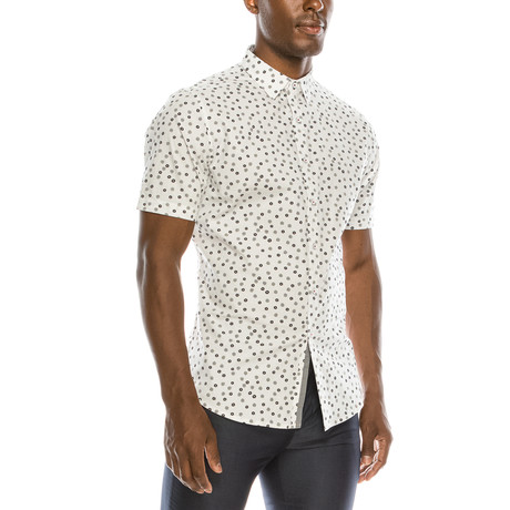 Atticus Short Sleeve Button Down Shirt // White (S)