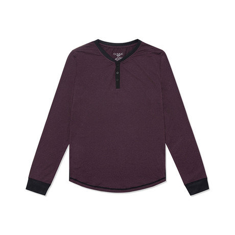 Dawn Long Sleeve Henley // Fig (XS)