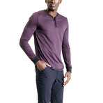 Dawn Long Sleeve Henley // Fig (XS)