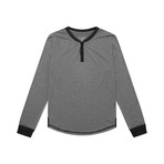 Dawn Long Sleeve Henley // Charcoal (XS)