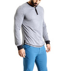 Dawn Long Sleeve Henley // Charcoal (XS)