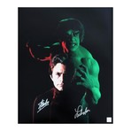 Lou Ferrigno + Stan Lee // Autographed Photo // Incredible Hulk