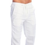 Casual Drawstring Pants // White (XL)