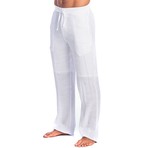 Beachwear Drawstring Pants // White (L)