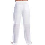 Beachwear Drawstring Pants // White (L)