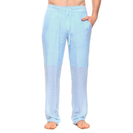 Beachwear Drawstring Pants // Blue (S)