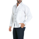 Guayabera Long-Sleeve Shirt // White (M)