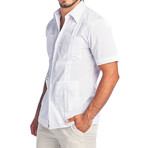 Guayabera Short-Sleeve Shirt // White (S)