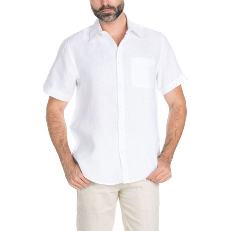 Classic Resort Wear Short-Sleeve Shirt // White (S)