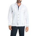 Guayabera Long-Sleeve Shirt // White (2XL)