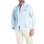 Guayabera Long-Sleeve Shirt // Blue (L)