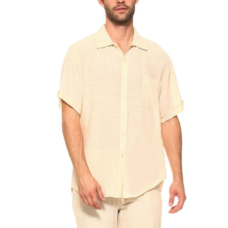 Beachwear Short-Sleeve Shirt // Natural (S)