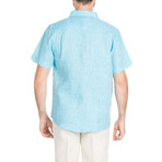 Classic Resort Wear Short-Sleeve Shirt // Aqua (L)