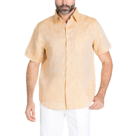 Classic Resort Wear Short-Sleeve Shirt // Mustard (S)